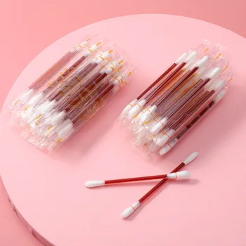 

2pcs Disposable Iodine Cotton Swab Wound Care Double Head Cleaning Buds Wine Wipe Nursing Cotton Swab Sterilization Disinfection