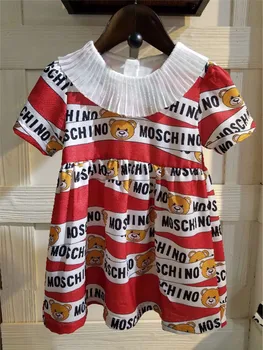 

2020 New Fashion Baby Girls Summer Cute Dresses Letter Pattern Printing Newborn Short Sleeve Infant Girls Dresses Christmas