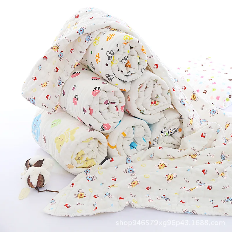

High Density Baby Six-layer Gauze Children's Quilt CHILDREN'S 100% Cotton Bath Towel Blanket Baby BABY'S BLANKET Excluded Fluore