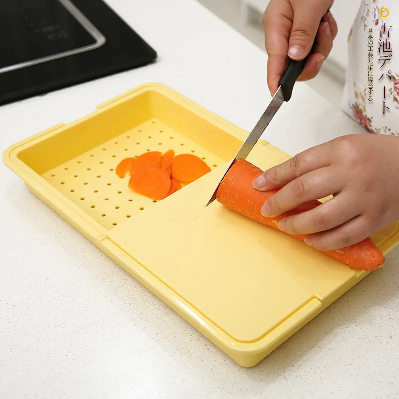 

Japan More Function Plastic Vegetable Plate Washing Basin Waterlogging Caused By Excessive Rainfall Basket Three In All Chopping