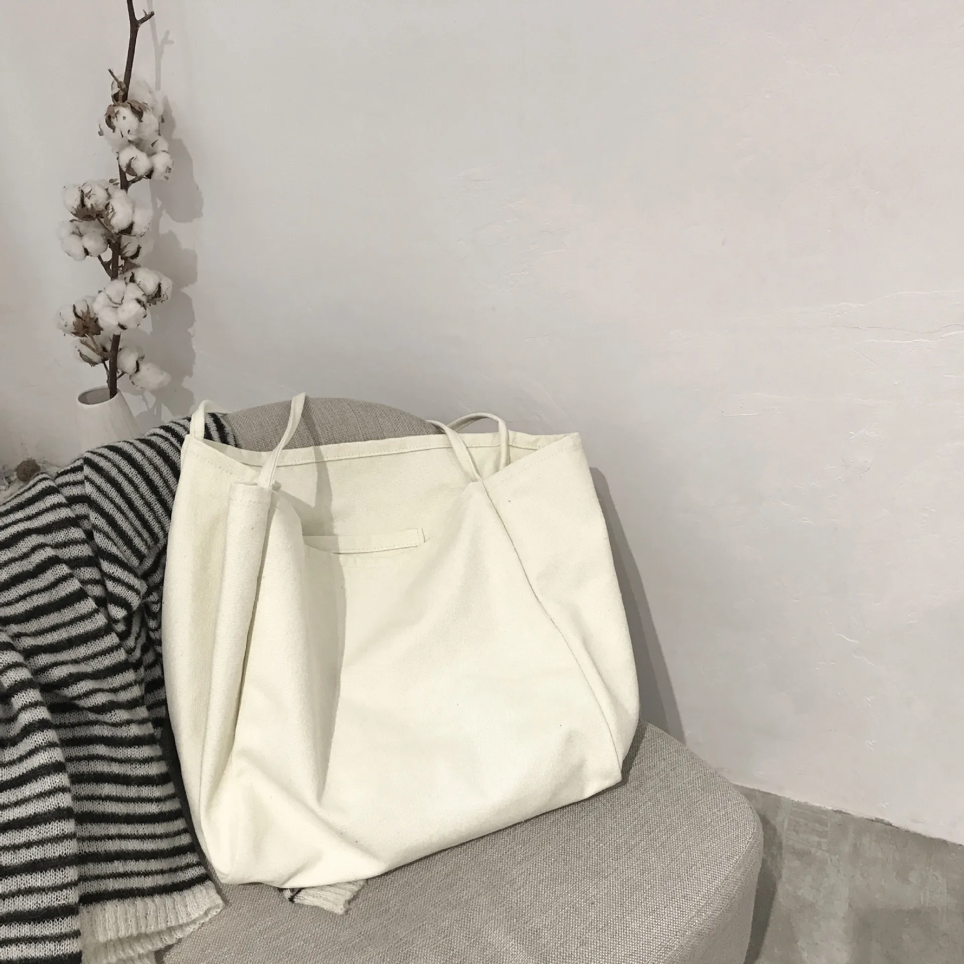 

Fililuk Large Capacity Women Bag Vintage Shoulder Bag Korean Style Tote Bag Fashion Casual Handbag Canvas Bag bolsos BIA365 PM49