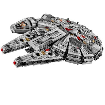 

In Stock 1381 Pcs Star Wars Millennium Falcon Spacecraft Building Blocks Birthday Gift Toys
