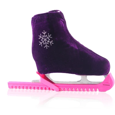 Новая обувь для фигурного катания на льду Patins с алмазным покрытием, защита для роликовых коньков, эластичная байковая обувь для детей, девочек, подростков - Цвет: Purple L