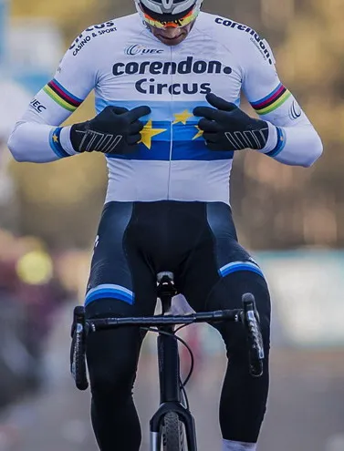 Зимний флисовый теплый CORENDON Circle PRO TEAM EU CHAMPION, Мужская велосипедная Джерси с длинным рукавом, одежда для велосипеда с нагрудником