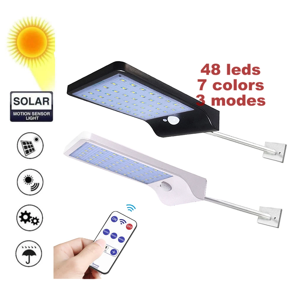 

remote 48/36 led Solar Bright Wireless Motion Sensor Garden Decoration Solar Light spot Street Path Yard Waterproof Wall