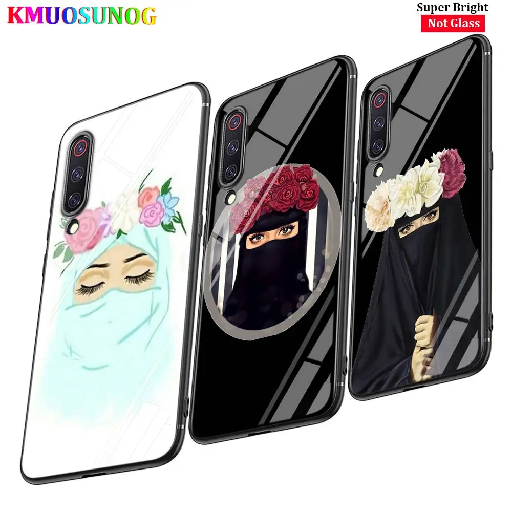 

Black Cover Muslim Woman In Hijab Face for Xiaomi Mi A1 A2 A3 5X 6X 6 8 9 Lite CC9 F1 9T 9TPro Play Glossy Phone Case