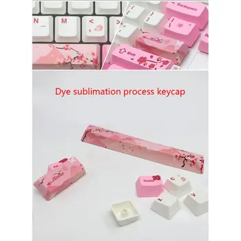 

1 Set Replaceable PBT 104 Pcs KeyCaps OEM Height Colorful Matching Key Cap for Mechanical Cherry MX Switch