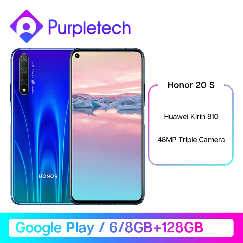 Honor 20 S 20 S 48MP задняя 32 МП фронтальная камера 6,2" смартфон Kirin 810 Octa Core 2340 × 1080 FHD+ 3750mAh мобильный телефон
