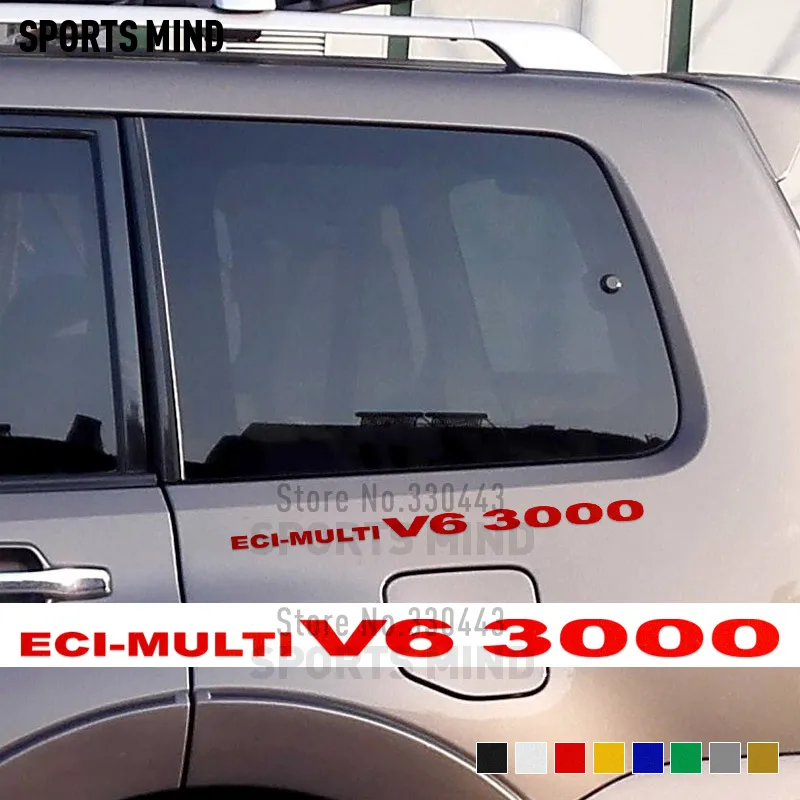 3 пары ECI-multi V6 3000 для Mitsubishi Pajero Sport Shogun Montero Delica аксессуары наклейка на автомобиль-Стайлинг
