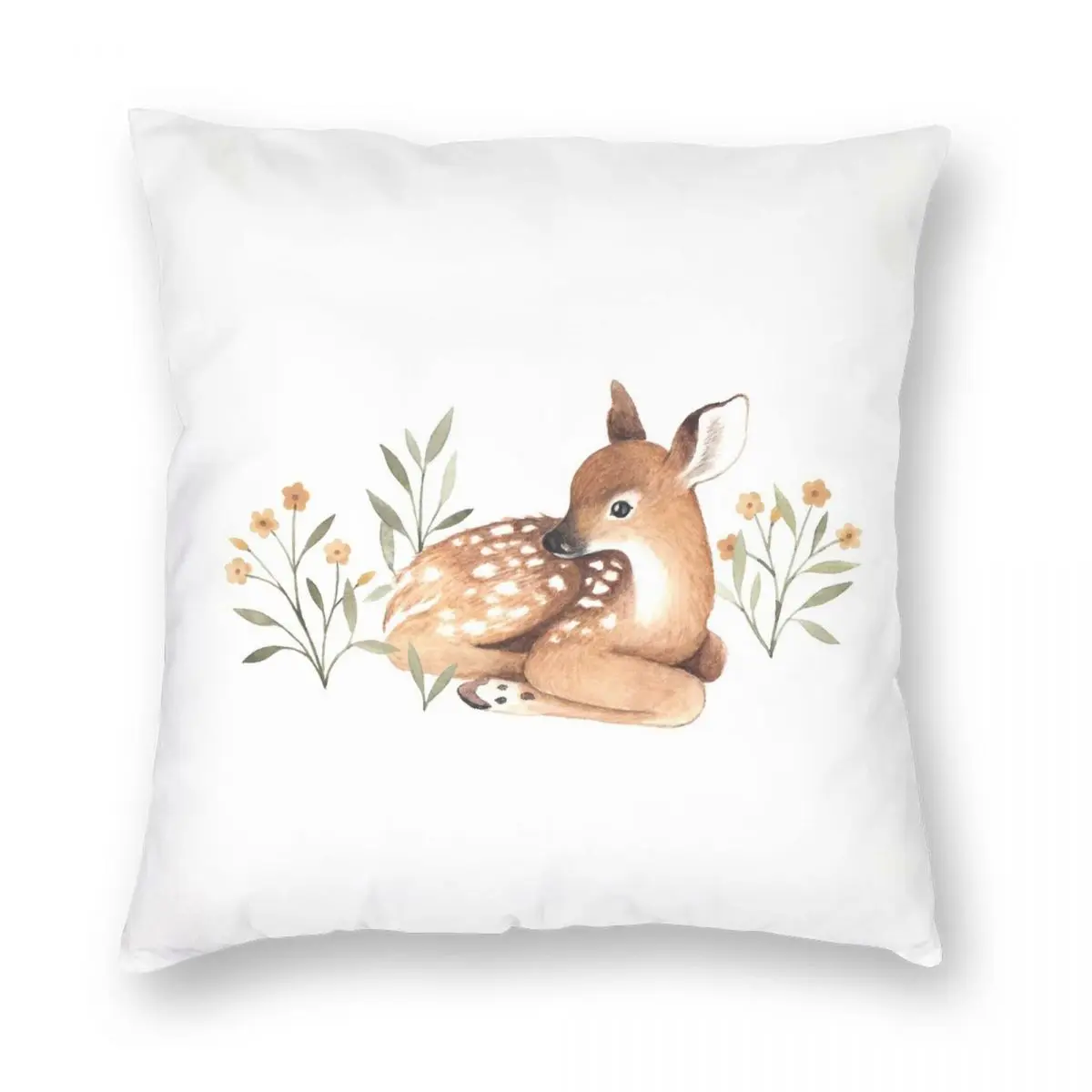 

Meadow And Fawn Square Pillowcase Polyester Linen Velvet Creative Zip Decor Pillow Case Home Cushion Case Wholesale 45x45