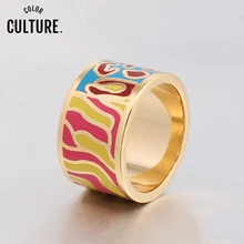 Модные ювелирные изделия Дубай винтажные кольца для женщин Заполненные цвет дизайнер Леопард эмаль кольцо этнические ювелирные изделия