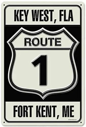 

Key West Florida Theme Vintage Retro Sign 8x12 Inch Decor Metal Tin Sign