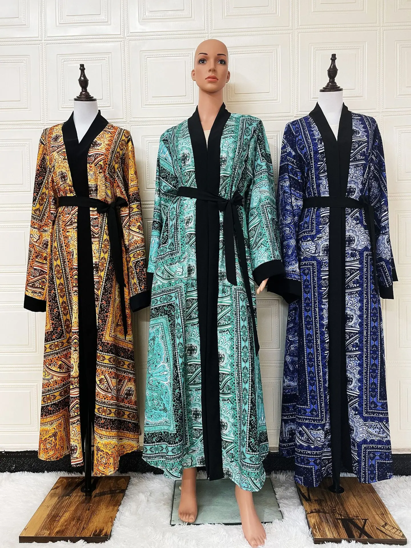 

Ramadan Eid Muslim Print Abaya Maxi Dress Vestido Arabic Islamic Kimono Hijab African Dashiki Jalabiya Long Robe Gowns Musulmane