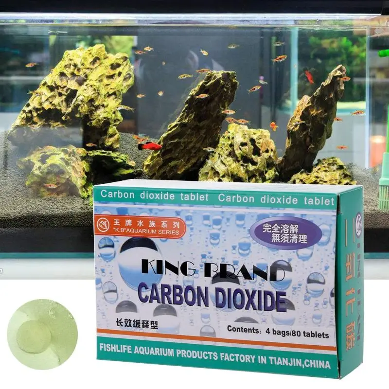 

80PCS Aquarium CO2 Tablet Carbon Dioxide For Plants Fish Tank Aquatic Diffuser Grass 2019 NEW