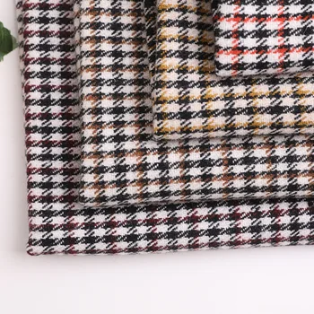 

Houndstooth woollen wool fabric (333g/㎡）30%wool