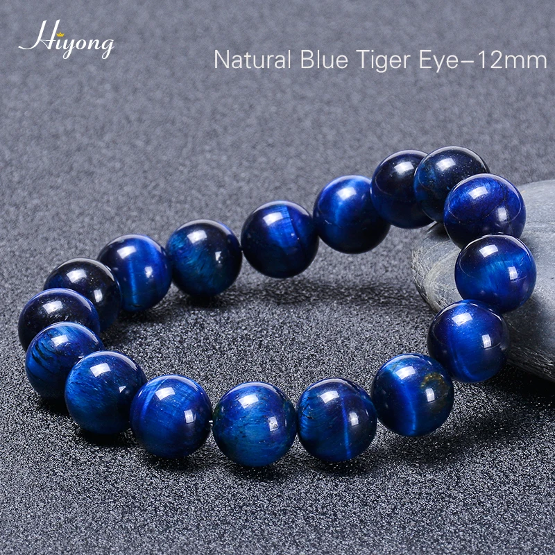Green Tiger (12mm) HIYONG зеленый браслет из Тигрового Глаза Натуральный камень энергии бусины из лечебных камней Браслеты тигровый глаз из бисера браслет для Для мужчин Для женщин 6/8/10 мм - Окраска металла: Green Tiger (12mm)