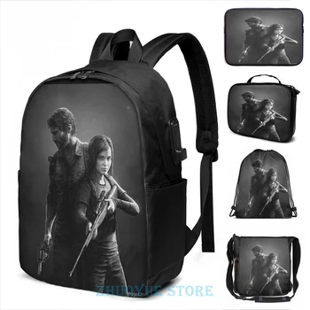 

Funny Graphic print The Last of Us (basic game poster) USB Charge Backpack men School bags Women bag Travel laptop bag