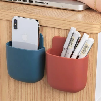 

Wall-mounted Hanging Storage Box Punch-free Remote Control Storage Rack Drawer Organizer Table Pen Holder Home Save Space Basket