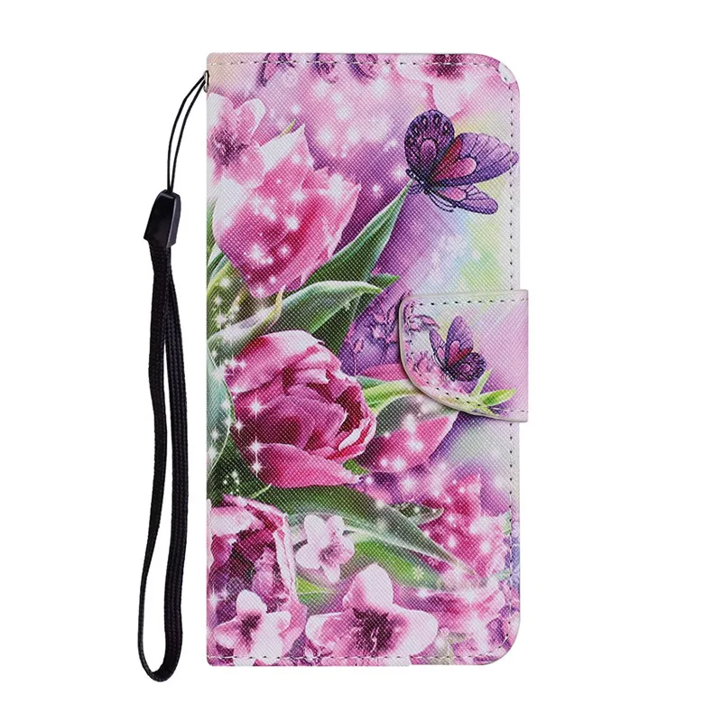Elegant Painted Leather Wallet Flip Case - Premium Book-Style Cover