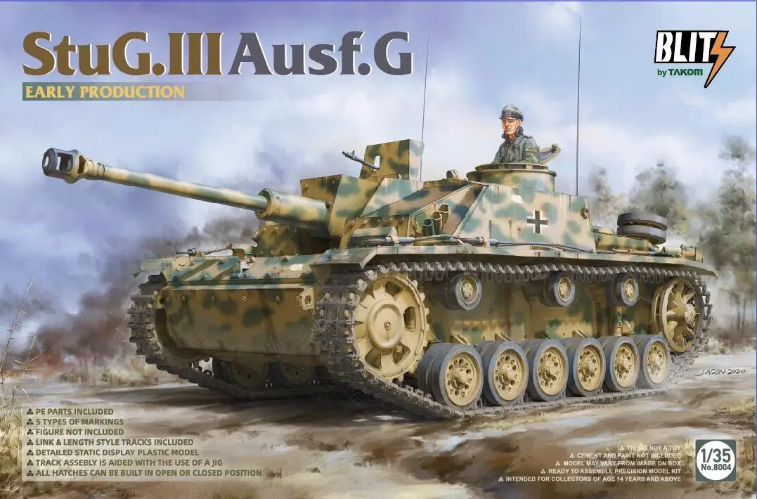 Takom 8004 1/35 STUG.III AUS F.G Раннее Производство 2020 Новинка |