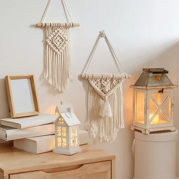 

Wall Tapestry Bohemian Chic Macrame Home Hanging Room Decoration Creative Gifts Wall Hanging Tapestry Pendant,2 Pcs