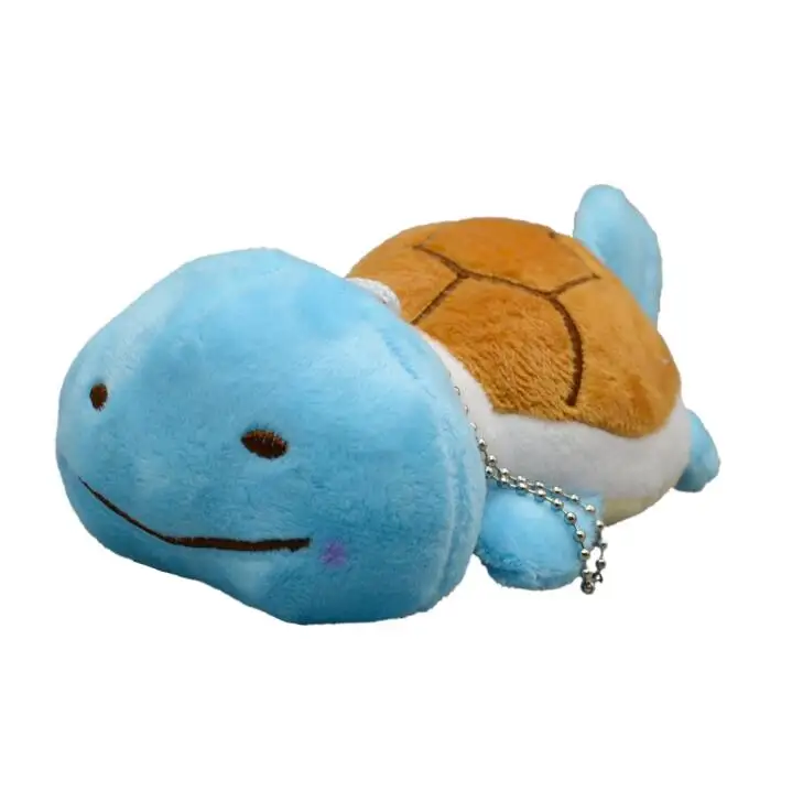 12 шт./лот 10 см аниме мультфильм Пикачу Squirtle Charmander Psyduck Eevee кулон брелок плюшевые игрушки для детей Лучший подарок на Рождество игрушки - Цвет: Синий