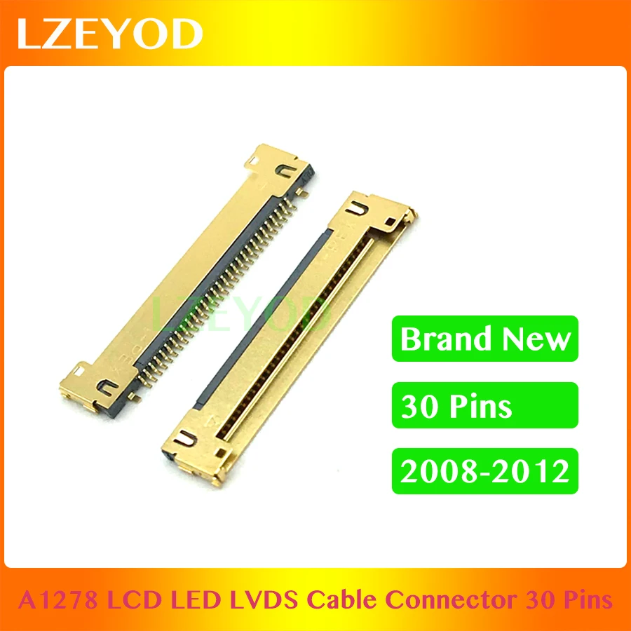 

Абсолютно новый ноутбук A1278 ЖК-дисплей светодиодный кабель низковольтной дифференциальной передачи сигналов разъем 30 контактов золотой для Macbook Pro 13 ''A1278 A1342 2008-2012 год