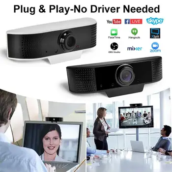 

USB Computer Camera 1080P HD Portable Webcam 90 Degree Viewing Angle With Microphone For Video Teaching Remote Conference