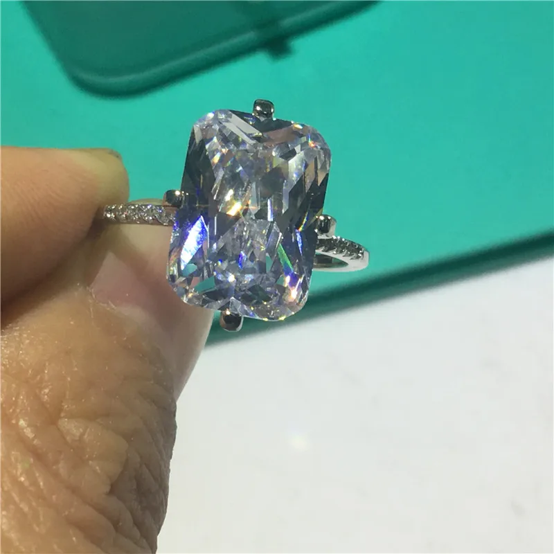 Классическое кольцо в виде короны, 925 пробы, серебро, AAAAA, кубический цирконий, обручальное кольцо, кольца для женщин, свадебные украшения, подарок