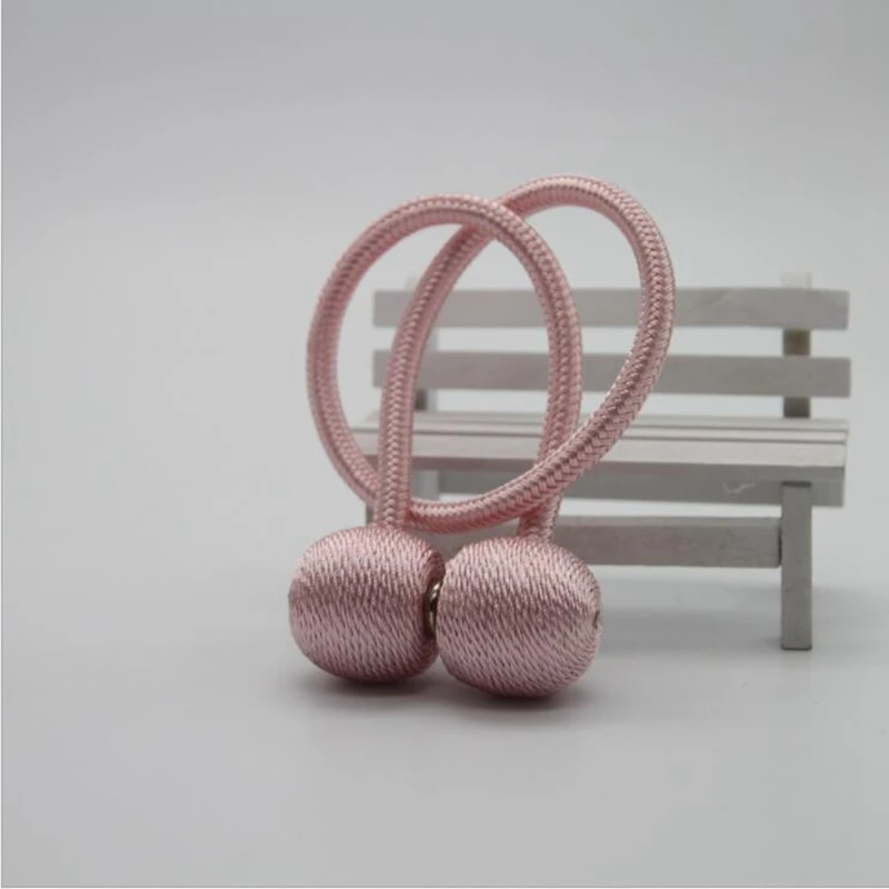 Pink 1 шт., Магнитные шторы с пряжкой, креативный домашний текстиль, ремень для занавесок, держатель с пряжкой, декоративные аксессуары для окон - Цвет: Pink