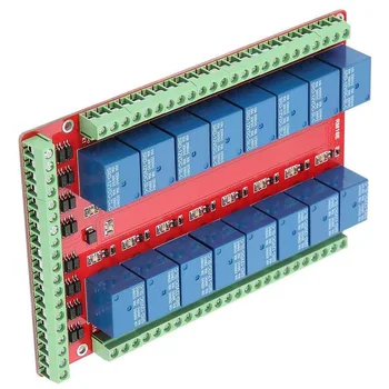 

Isolated 16-way Relay Control Module Expanding Module High/Low-level Signal Release 5V 12V 24V J99Store