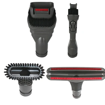 

4pc Mattress Bristle Brush Flat Suction Wide Nozzle Kit For Dyson DC35 DC44 DC58 V6 Vacuum Cleaner Nozzle Cleaning Set Wardrobes