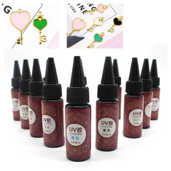 

Solid Color UV Crystal Epoxy Gem DIY Metal Frame Curing Resin Hard Glue