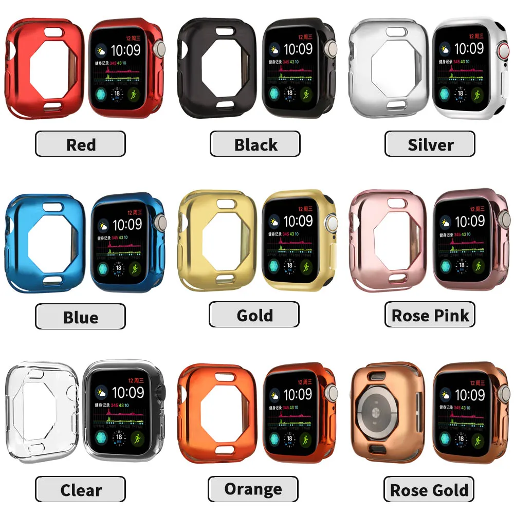 Чехол для Apple Watch Series 4 чехол с полной защитой из ТПУ 44 мм 40 мм|Часы Чехлы| |
