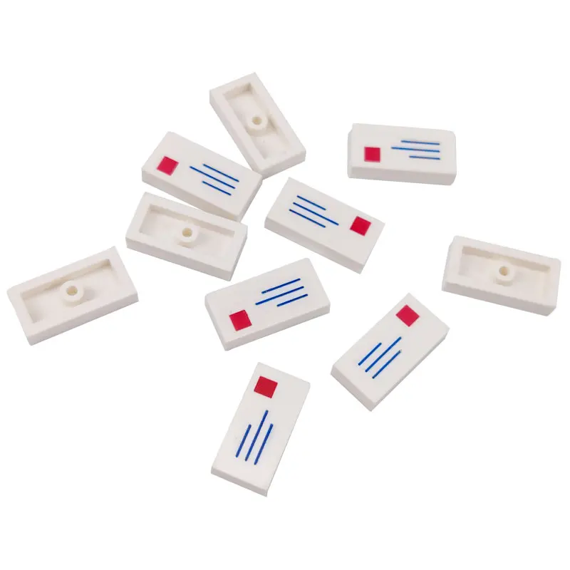 Блокировочные кирпичи 1*2, 10 шт./компл., печатная электронная почта, продажа строительных блоков MOC Creator, игрушки для детей, детали для творчества|Блочные конструкторы| | АлиЭкспресс