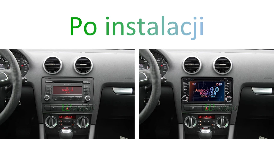 Sale IPS SCREEN 64G Android 9.0 2 din Car Multimedia Player For Audi A3 S3 GPS radio stereo navigation AUDIO tape recorder BT 4.0 USB 5