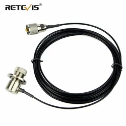 Retevis Cable Coaxial de 5M, conector Super Gainer de baja pérdida SL16/PL259/UHF para antena de Radio móvil, Walkie Talkie, RG 316