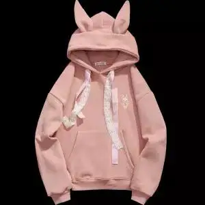 6 Kawall, женские свободные толстовки, Осенние, милые, с мультяшным принтом, Harajuku, худи, уличная одежда, белые, негабаритных топы, зимние топы для девочек - Цвет: 6