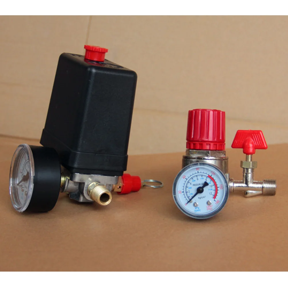 90-120PSI Heavy Duty Давление Управление переключатель практичный воздушный компрессор откачивающий насос Универсальный с датчиками 4 Порты и разъёмы с приводом от двигателя