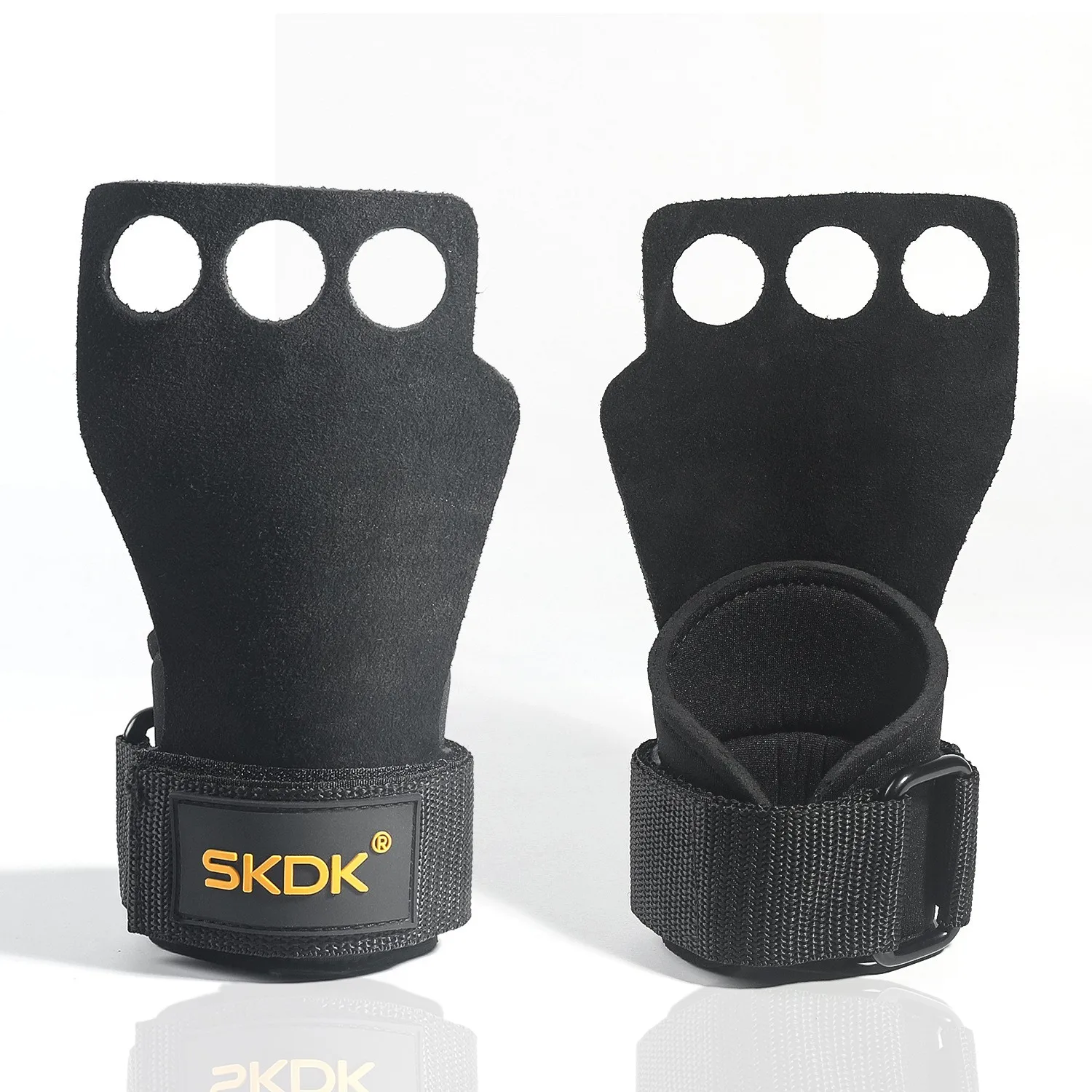 Sports Comfort and Support WODs with Wrist Straps N\C 3 Hole Leather