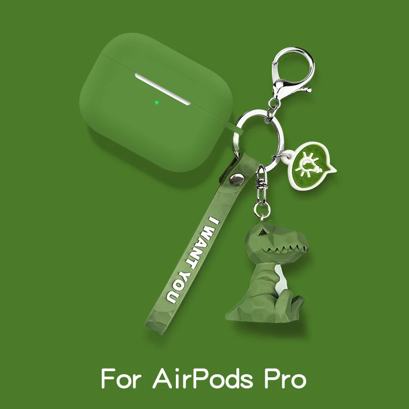 dinosaur ТПУ милый мультяшный чехол для Airpods Pro Чехол беспроводной Bluetooth для apple airpods pro Чехол чехол для наушников для Air Pods pro 3 - Цвет: dinosaur