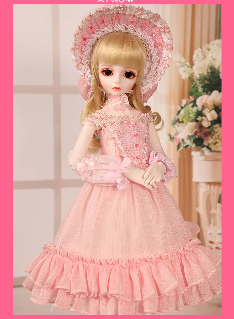 1/4 масштаб BJD Кукла милый ребенок милая девочка BJD/SD смола фигурка кукла DIY модель игрушка подарок. Полный набор с одеждой, обувью, париком A0134bory