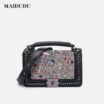 

2020 new female bags colorful bag chain bag shoulder messenger handbags