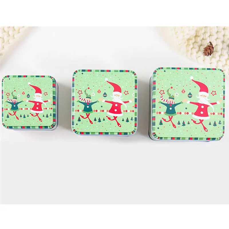 3pcs Christmas Candy Box Creative Santa Claus Pattern Candy Boxes Party Supplies Gift Boxes Favor For Cookie Sweets Biscuit A2