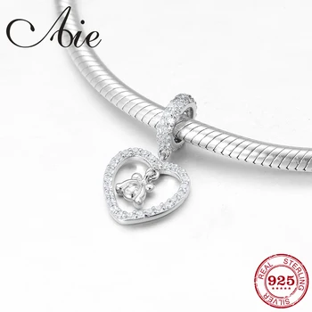 

Hot 925 Sterling Silver bowknot girls head clear CZ fine Pendants beads Fit Original Pandora Charm Bracelet Jewelry making