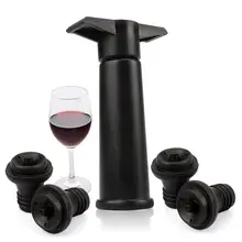 ABUI-винный вакуумный насос с 4 пробками-пробка для вина для длительного срока годности черный
