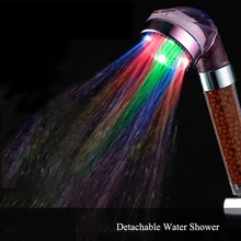 Гальваническим светодиодный Цвет Фул Anion спа душ Self-dis Цвет моделирование светильник Цвет изменение Насадки для душа Ванная комната моющаяся головка для душа