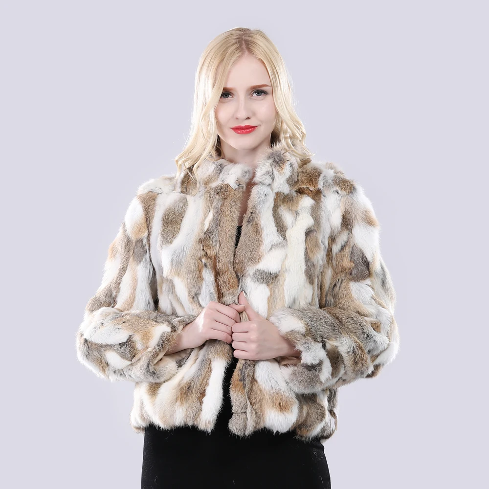 Pelo Sintético Abrigo Pelo De Conejo Sfera Sfera Abrigo Pelo