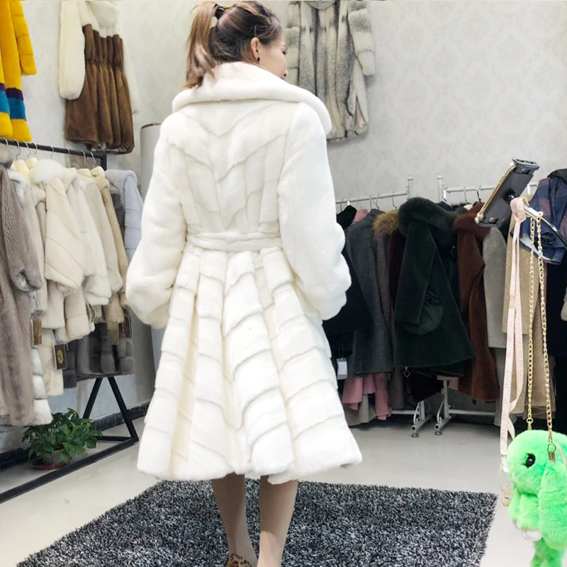 

Real Mink Fur Coat Winter Women's Luxury Natural Mink Fur Outwear