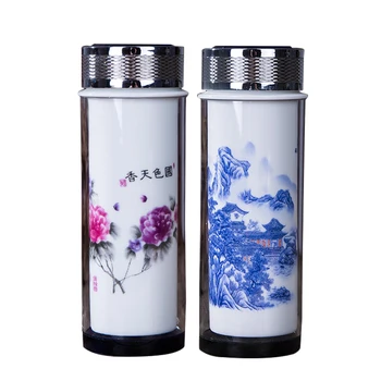 

Water Bottle 11.8 Oz Hydro Flask Jingdezhen Ceramic Double Wall Gallon Water Bottles with Lid Set Drinkware Travel Cup Teaware